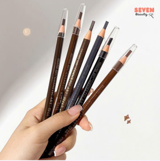 Chì Kẻ Mày Seven Beauty [Y2] Màu Đen Tự Nhiên, Đầu Mảnh, Lâu Trôi